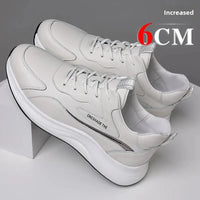 Ludvig™ Vit - Højdækkende Sneakers 10CM i Sporty Læder