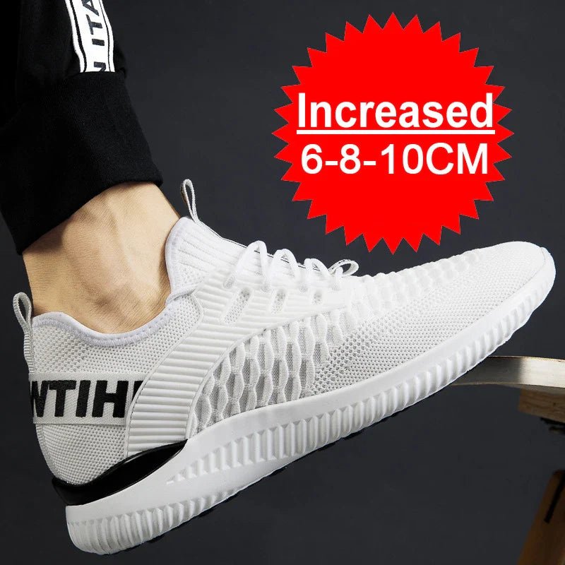 Erik™ Vit - Højdeforøgende Sneakers 10CM med Usynlig Indre Løft