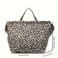 Stilfuld Leopardmønstret Tote